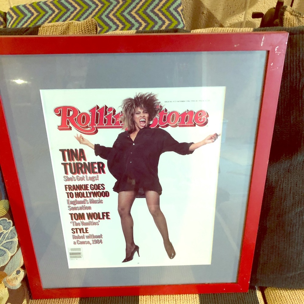 Framed rolling stone magazine